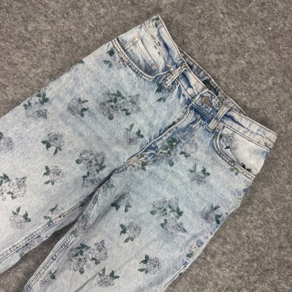 Wild Fable Women's 90s Relaxed Straight Floral Print Jeans Size 4 - Picture 1 of 11